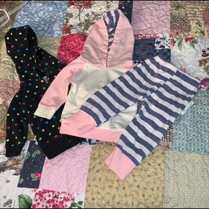 Pink Cute Hoodie Outfit 0/3 Months Girl